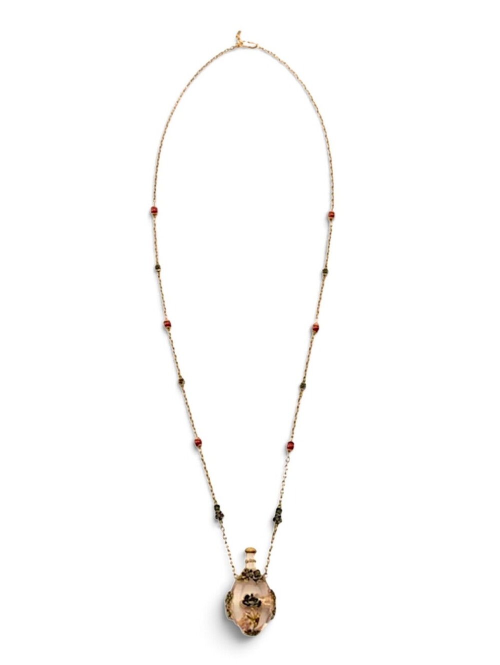 ZARA Metal Floral Bottle Necklace